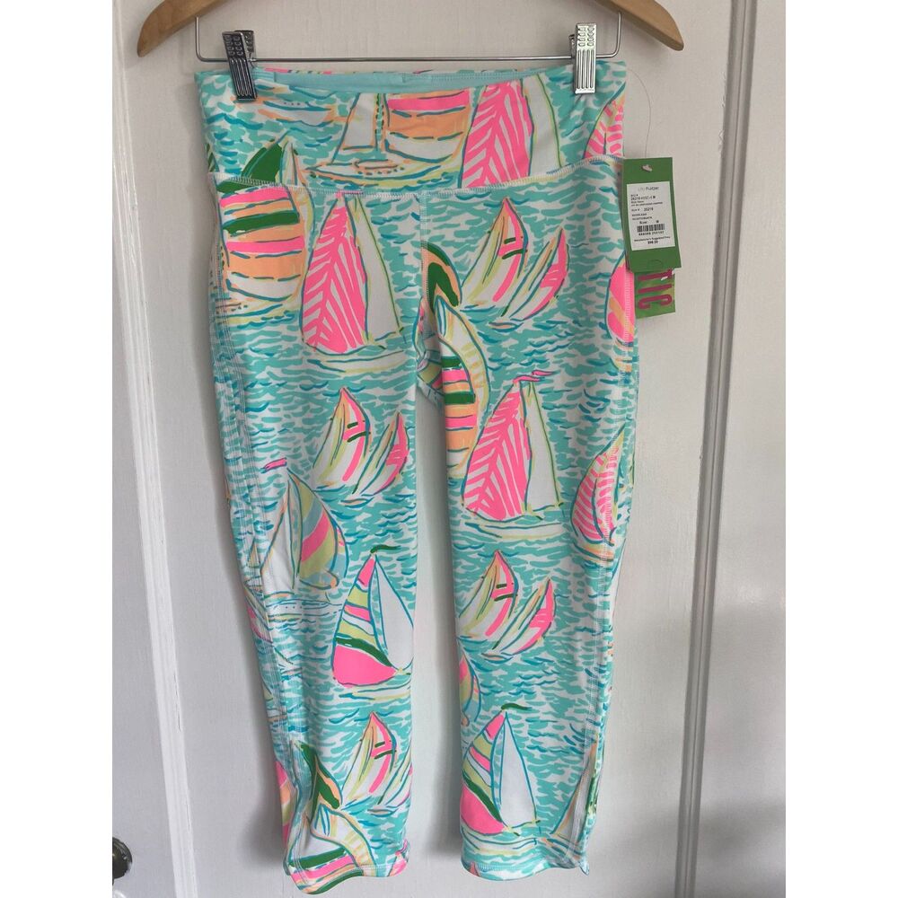 NWT LILLY PULITZER Luxletic Weekender Size M Pier Pressure Sailboat UPF 50+